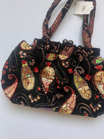 Beautiful black sequin medium bag deadstock