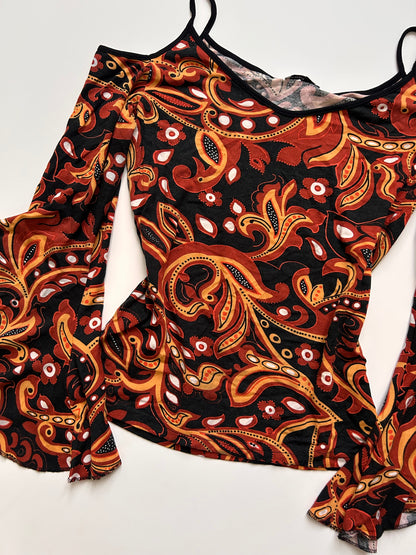 Iconic funky no shoulder top size S