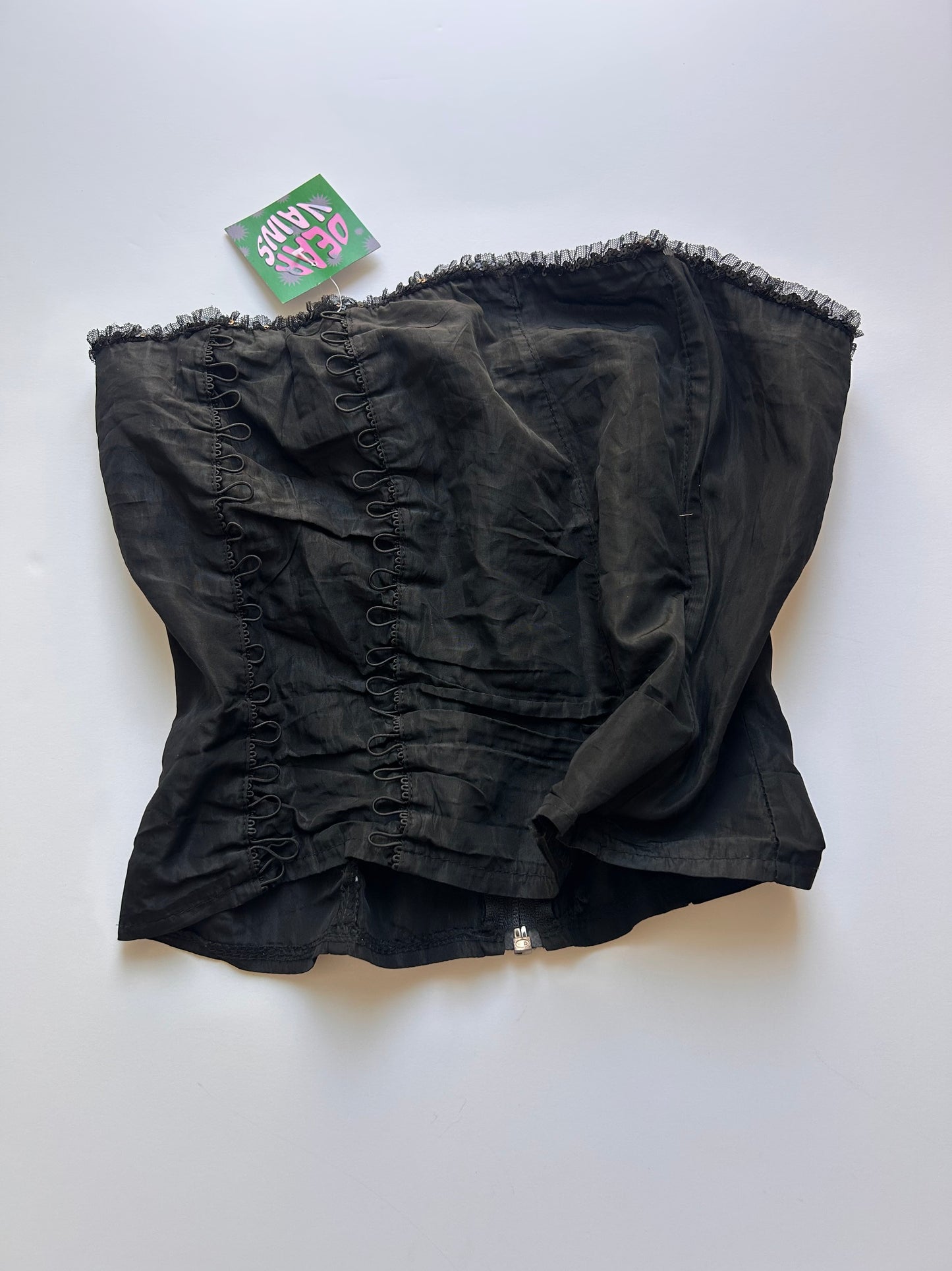 Adorable black corset tube top size S