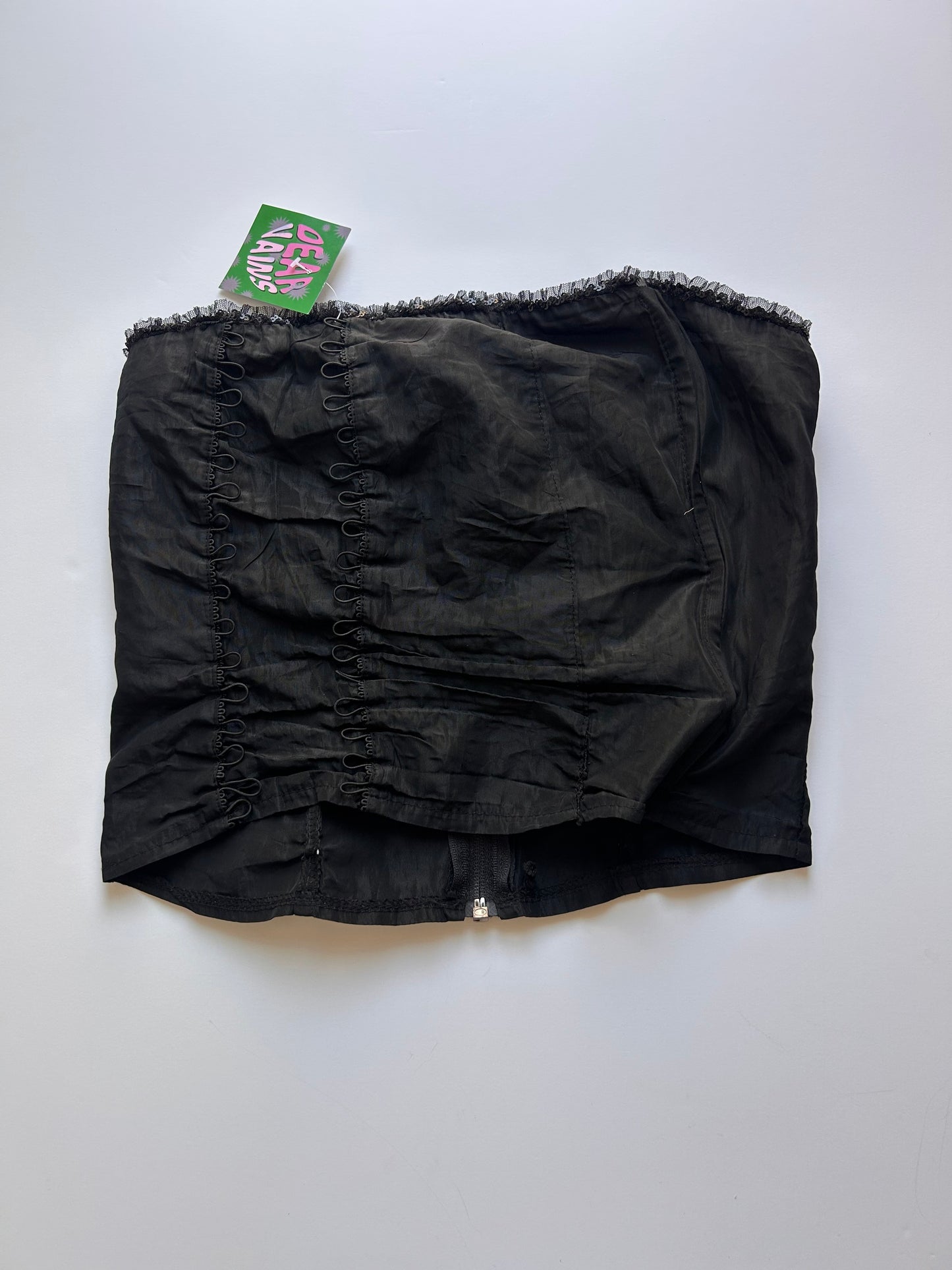 Adorable black corset tube top size S