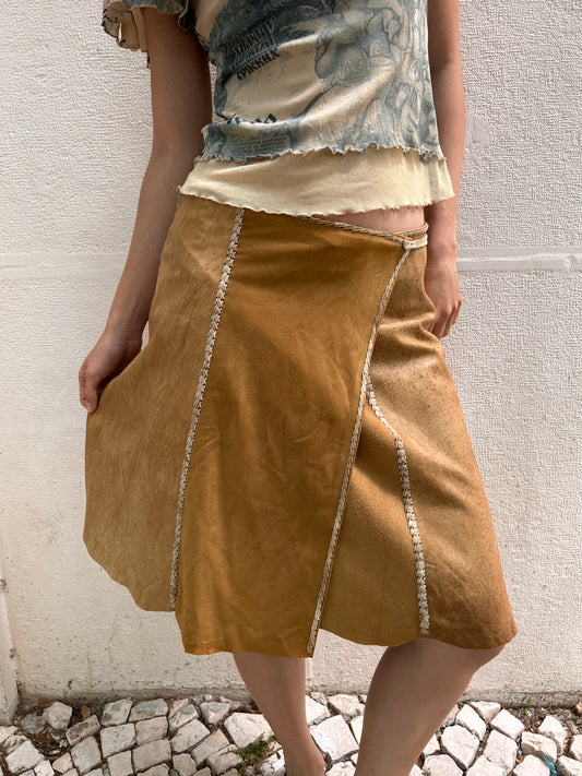 Iconic faux leather midi skirt Size 36