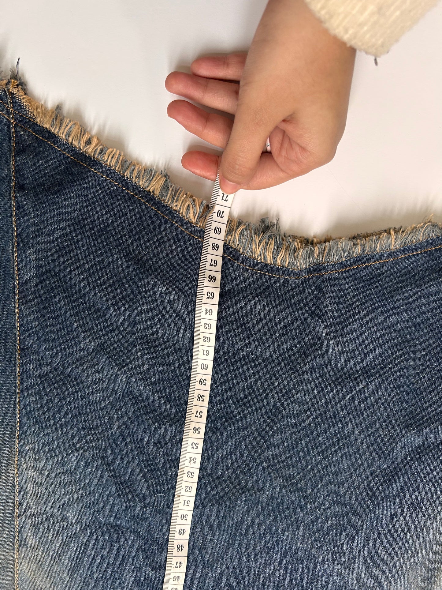 Vintage maxi dark fairy denim skirt size L