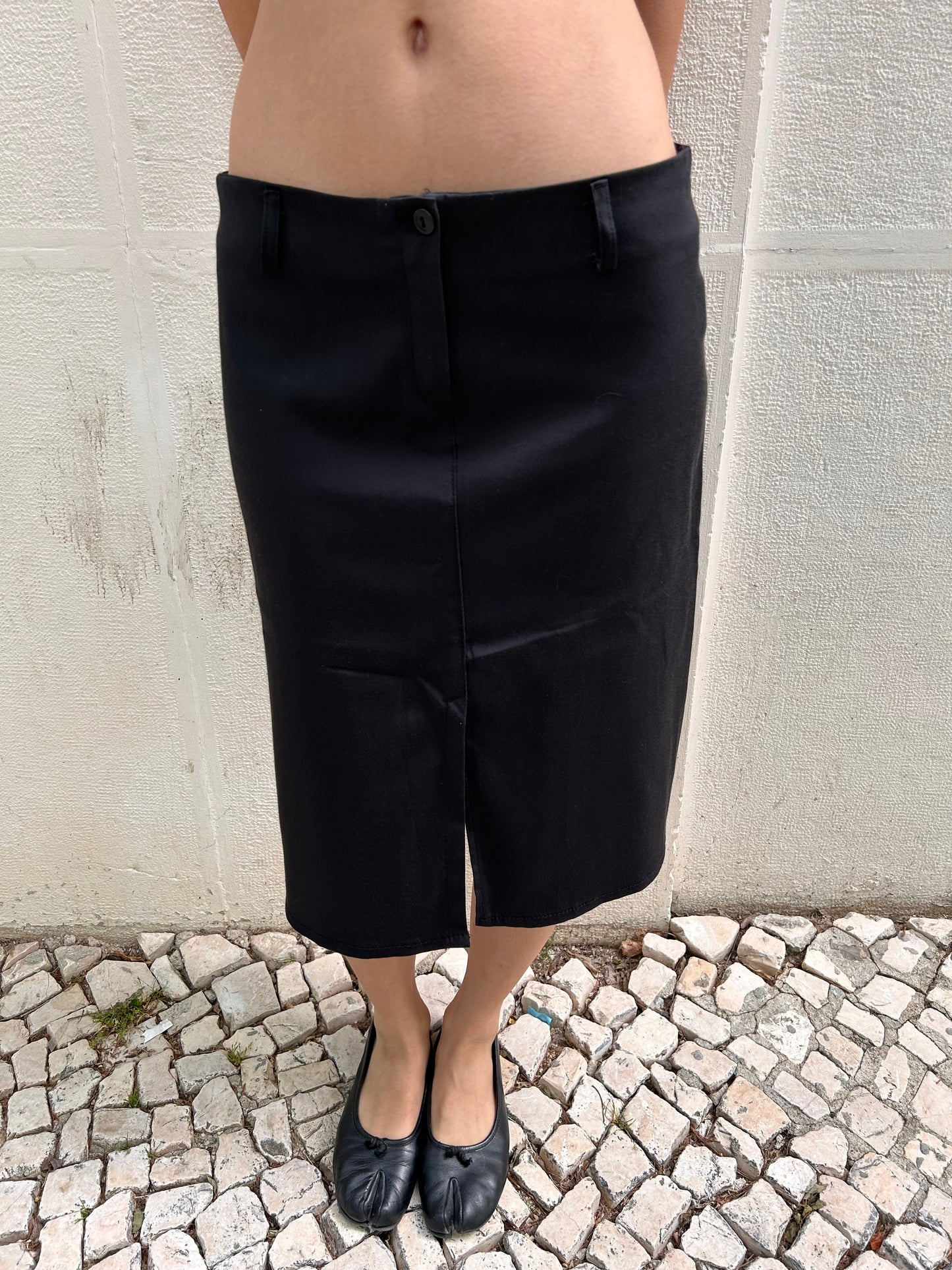 Iconic midi skirt with writting on the back SizeM