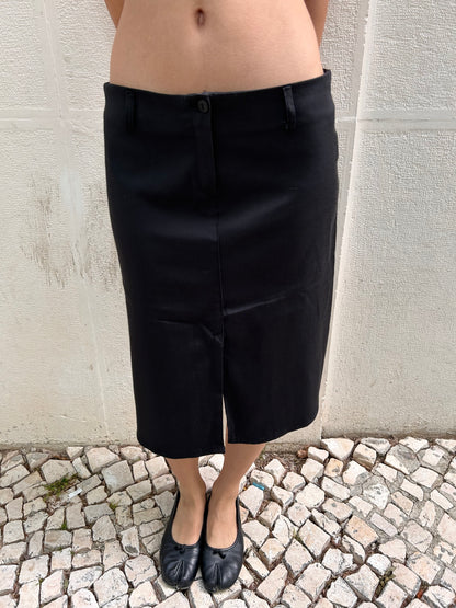 Iconic midi skirt with writting on the back SizeM
