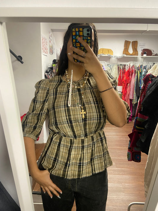 Adorable deadstock plaid top size S/M