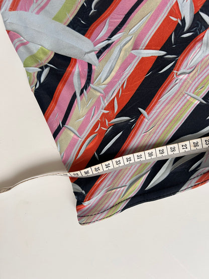 Adorable stripped maxi skirt with print error design size 34