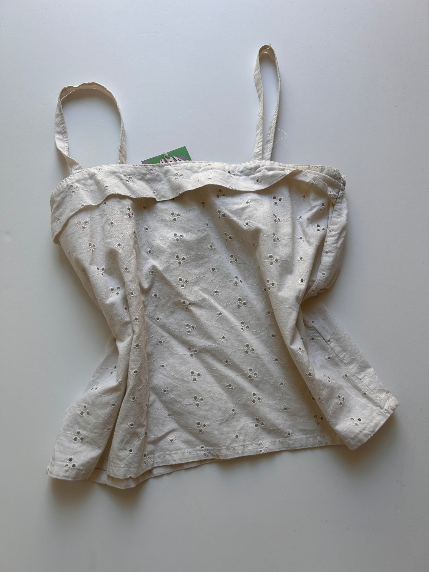 Adorable white coquette top size S