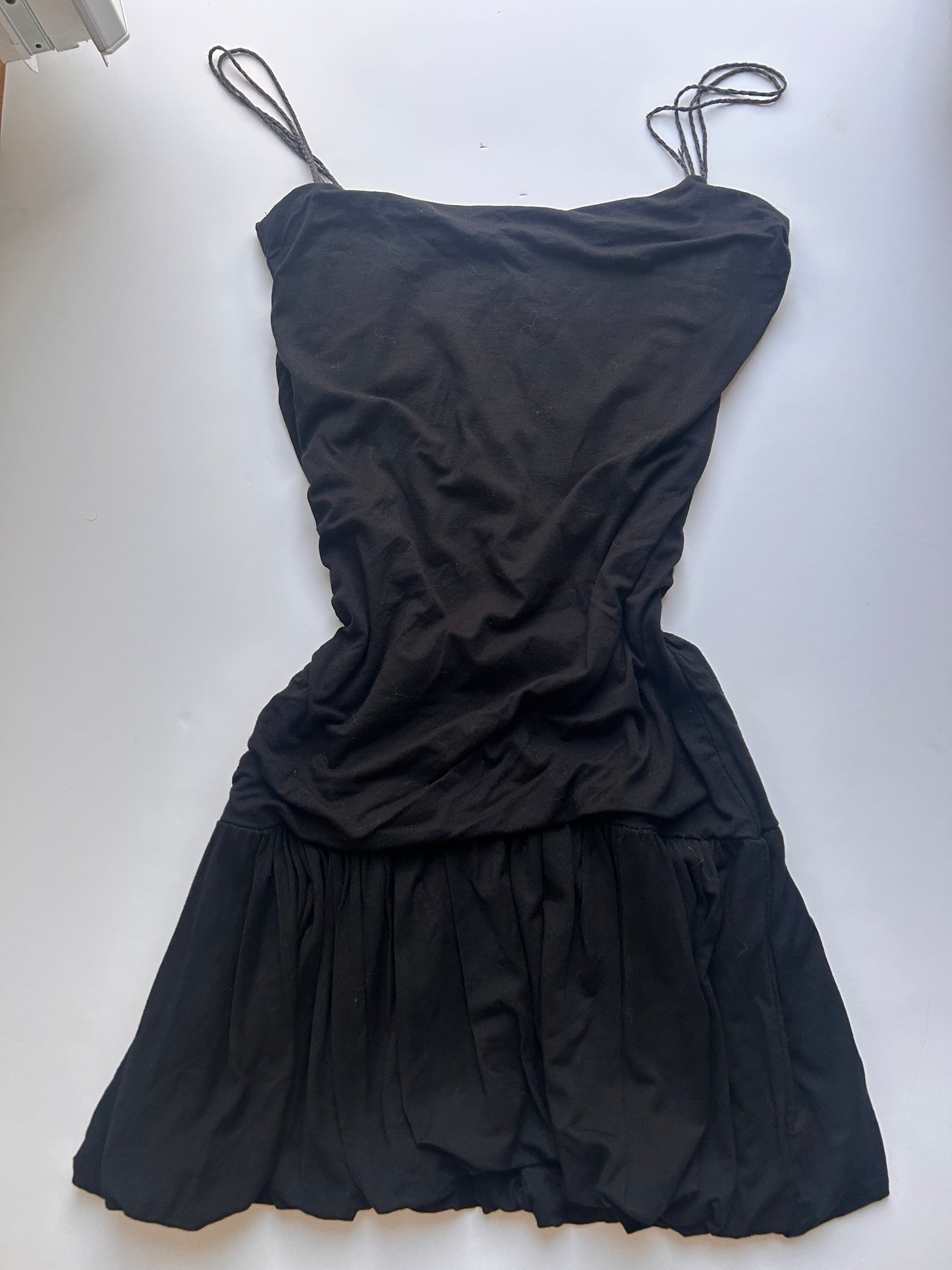 Adorable fairy fitted midi black dress size XS/S