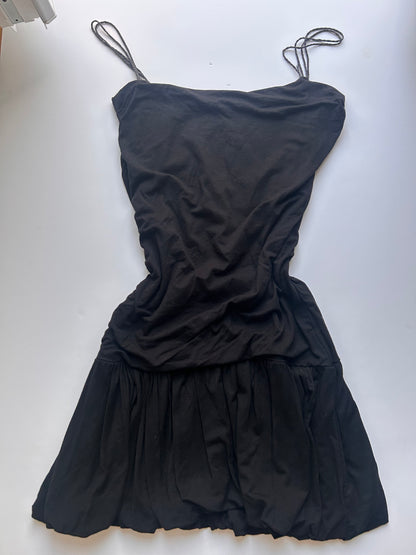 Adorable fairy fitted midi black dress size XS/S