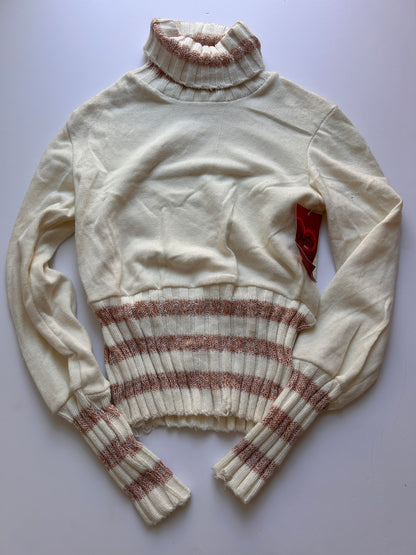 Adorable high nick deadstock top with stripe detail size S