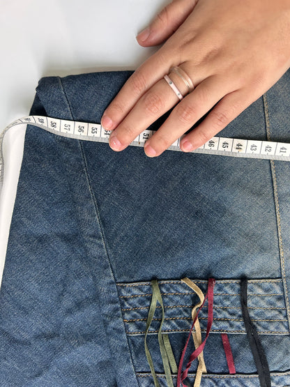 Vintage maxi dark fairy denim skirt size L