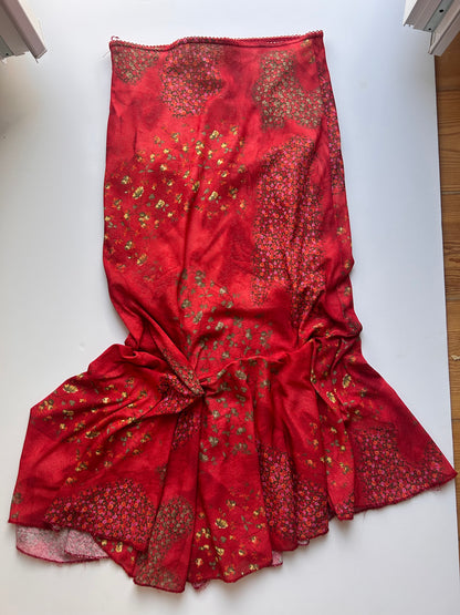 Perfect maxi flower skirt assymetric size 36