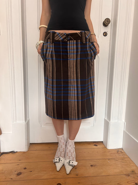 Iconic striped midi skirt size M