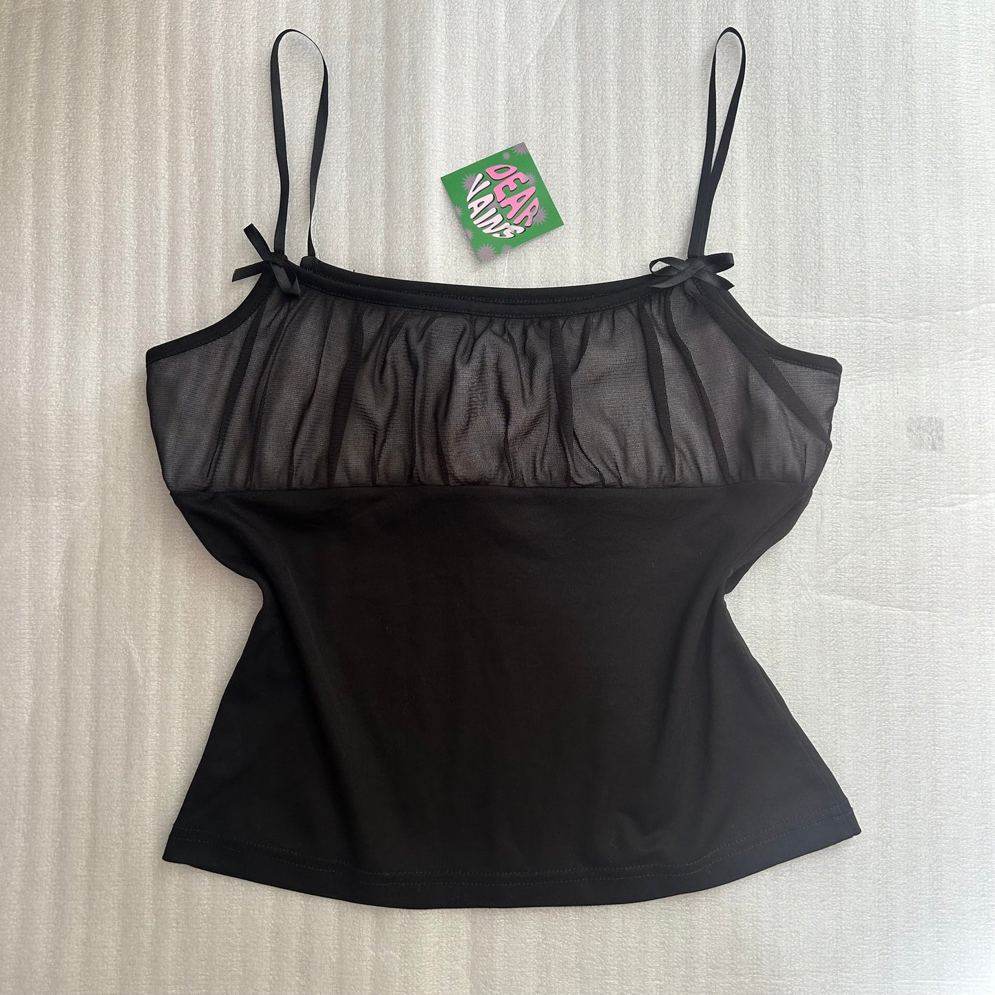 Adorable coquette style black top size L