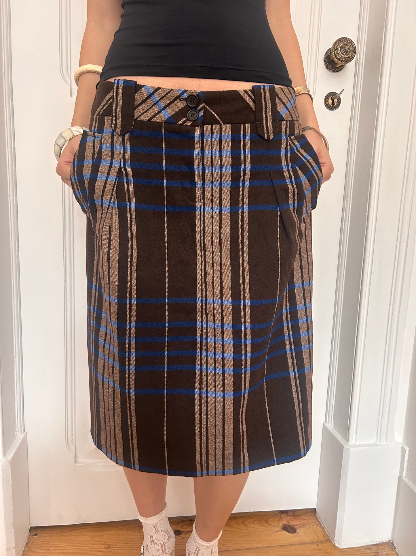 Iconic striped midi skirt size M