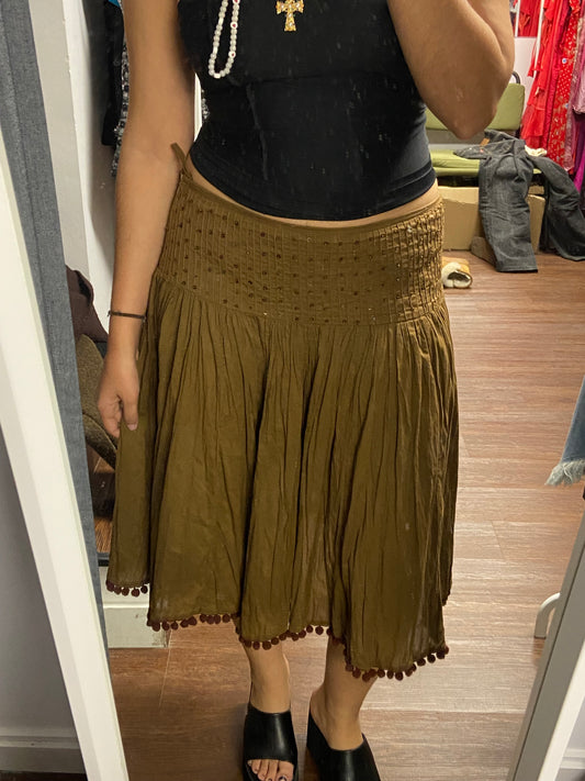 Adorable fairy brown midi skirt size 40/42