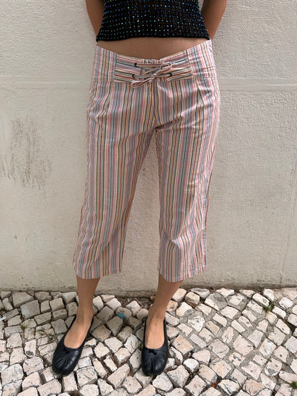 Adorable striped capri pants Size S