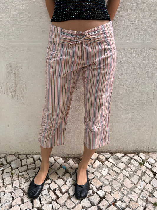Adorable striped capri pants Size S