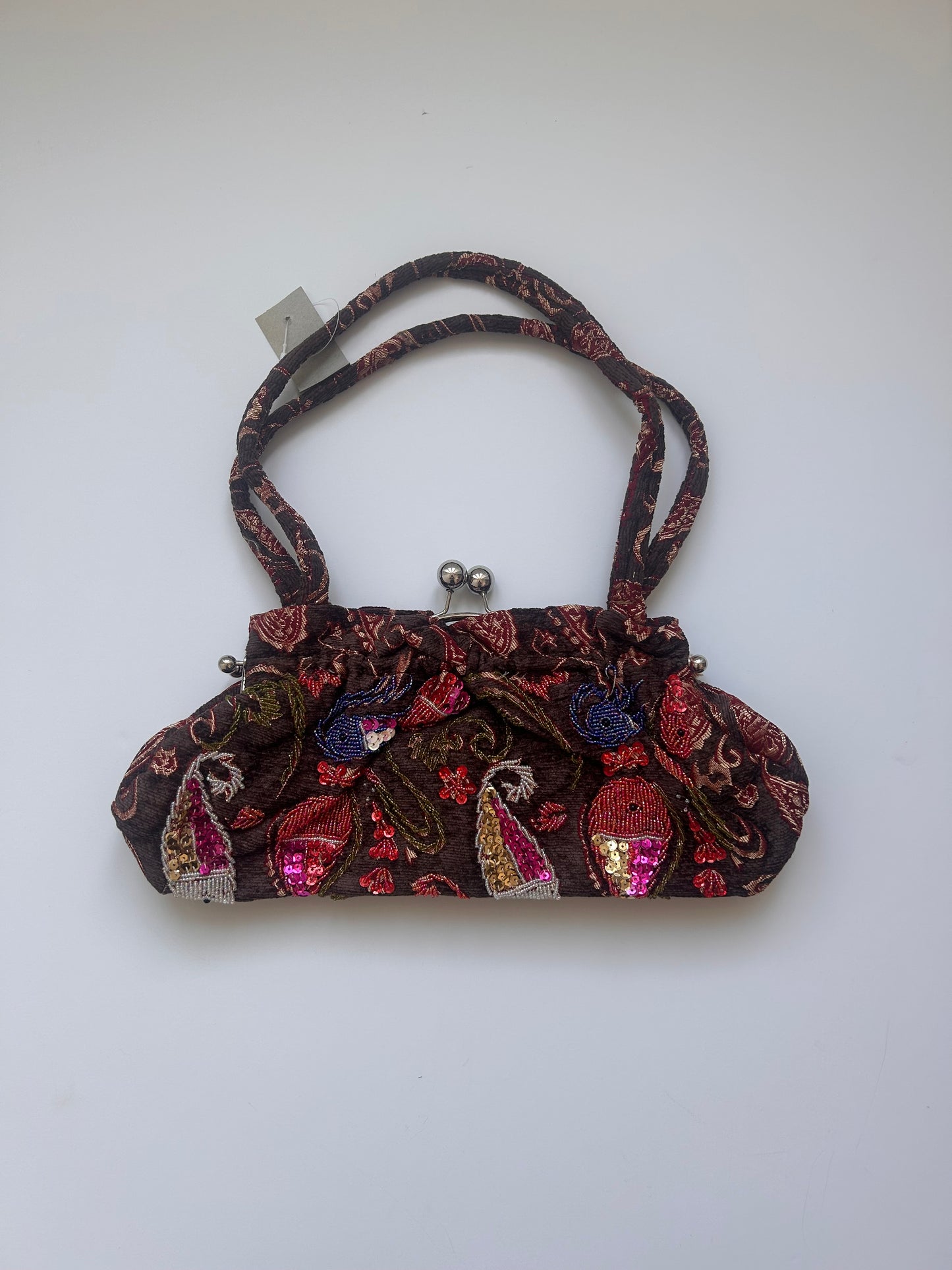 Beautiful brown sequin medium bag deadstock