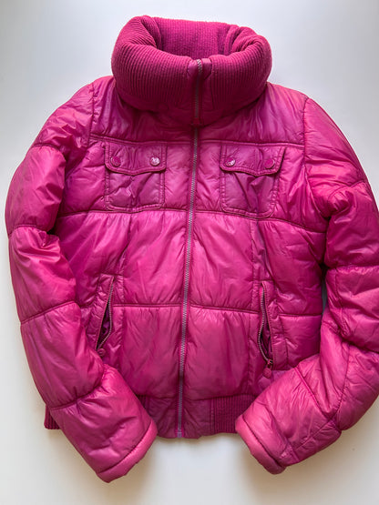 Hot pink puffer jacket size M