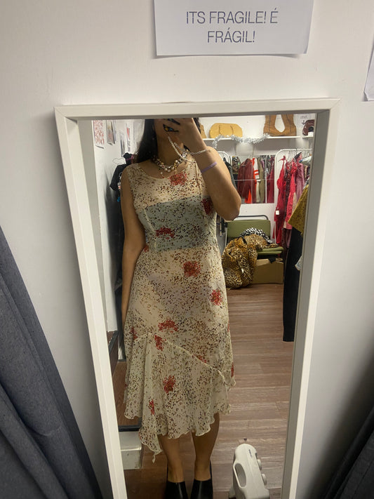 Adorable sheer flower dress size XS