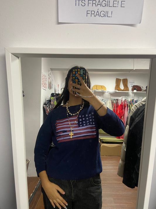 Amazing vintage USA flag size XS/S