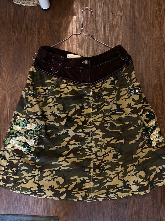 Midi Caqui Skirt