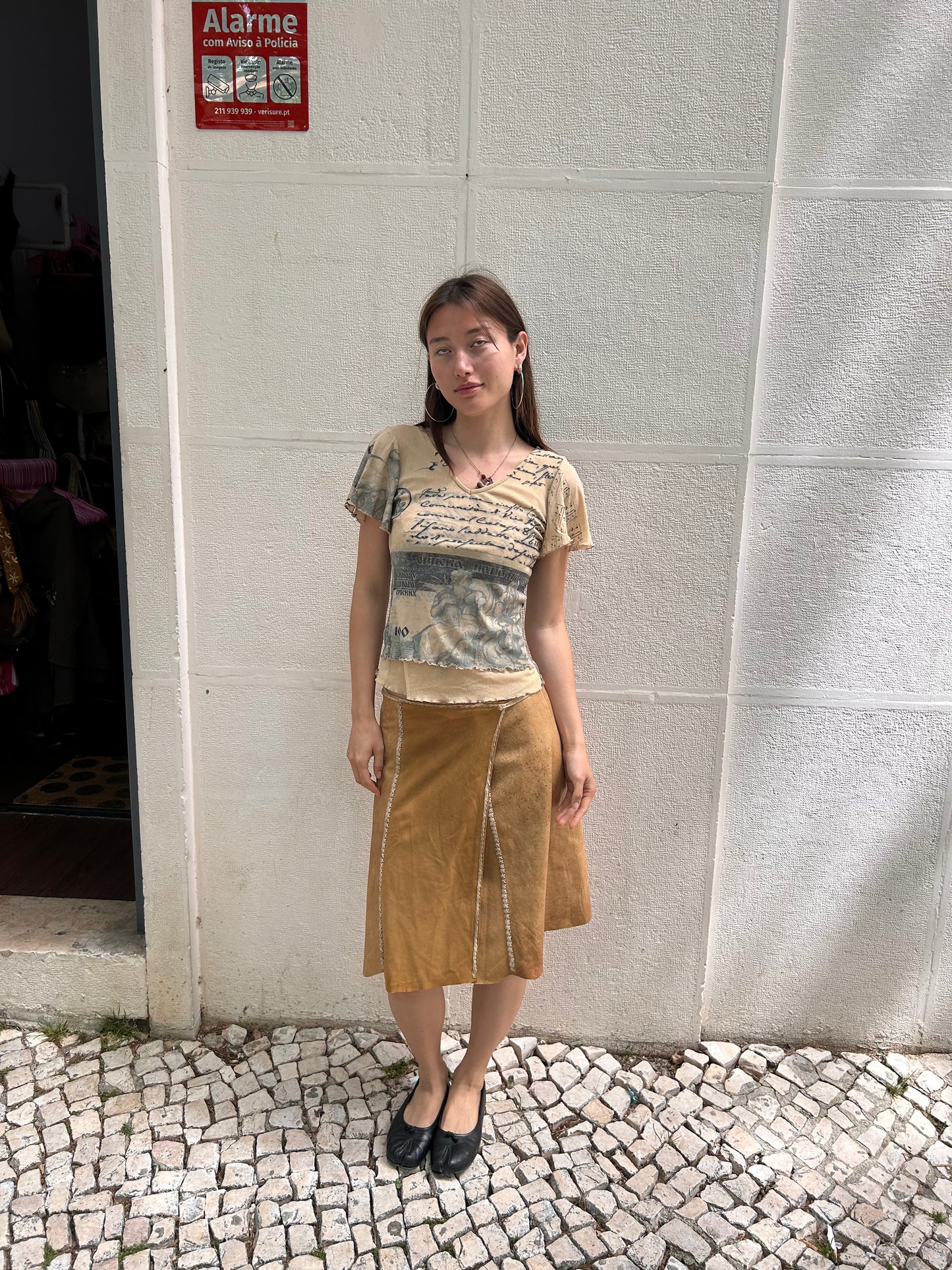 Iconic faux leather midi skirt Size 36