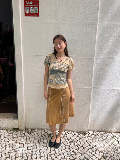 Iconic faux leather midi skirt Size 36