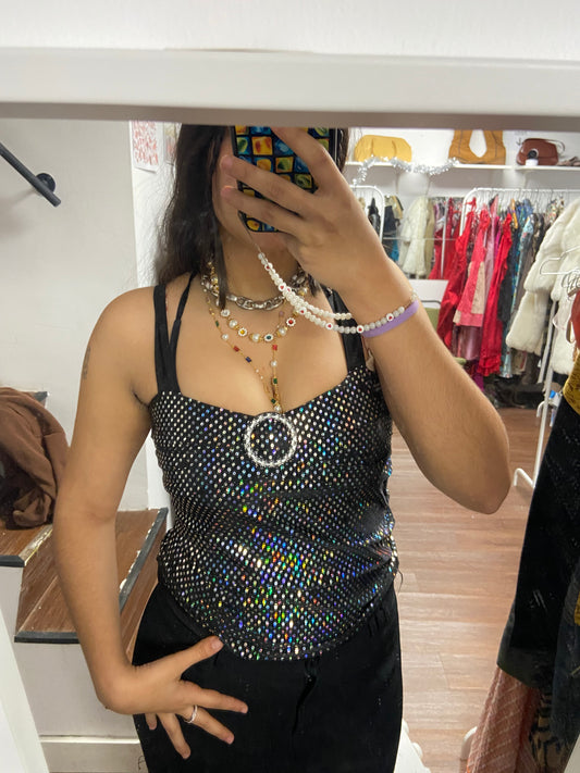 Adorable shiny top size XS/S