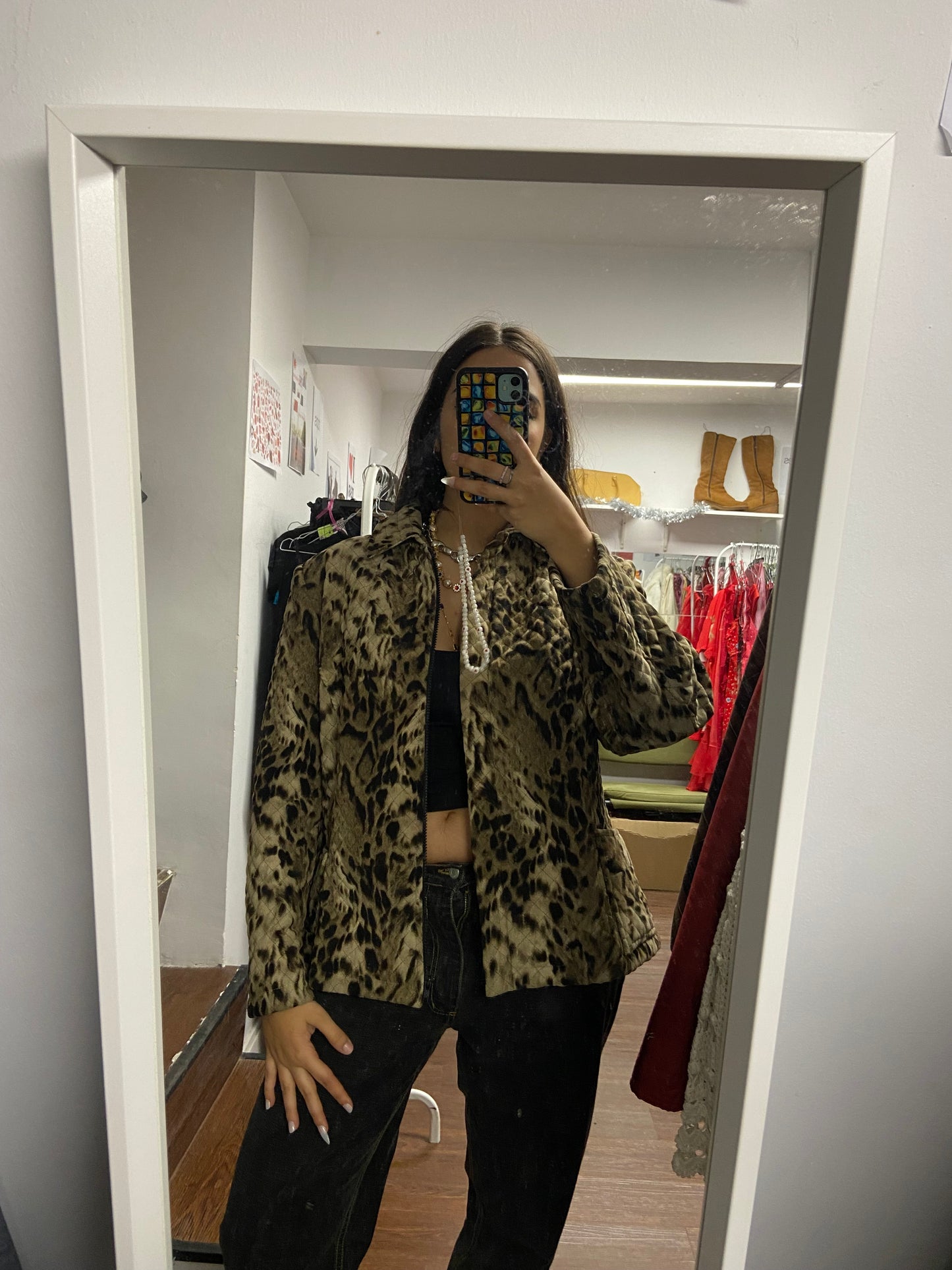 iconic animal print jacket size XL