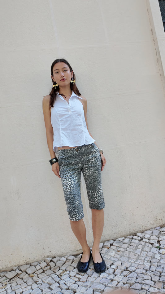 Adorable halter white top size S
