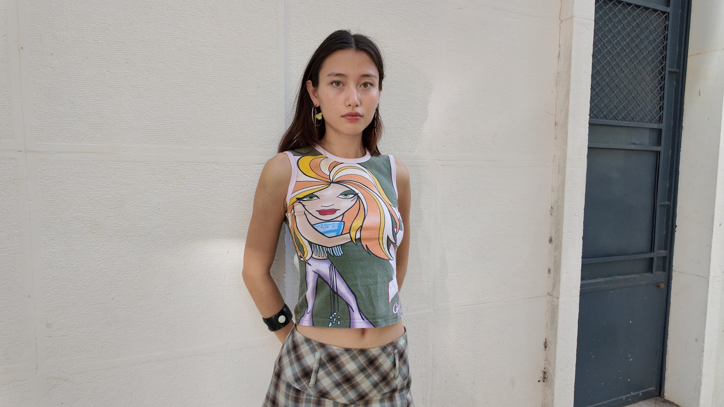 Y2K Girl top size XXS