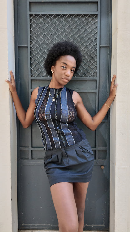 Vintage Morgan Striped Top size M