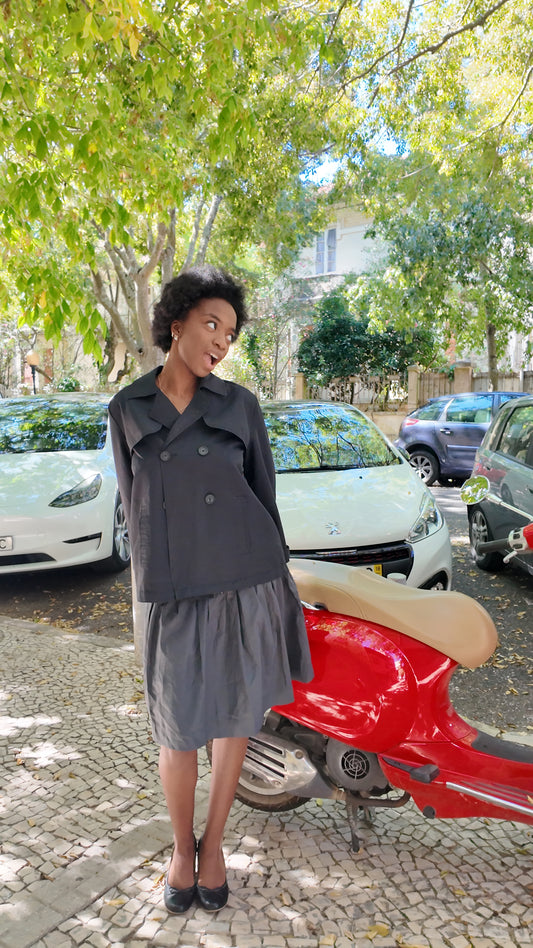 Iconic black classic jacket size 38