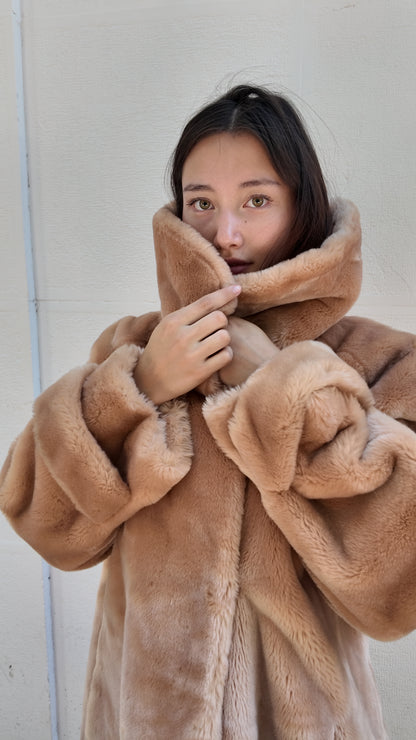 Faux furr long jacket size M/L