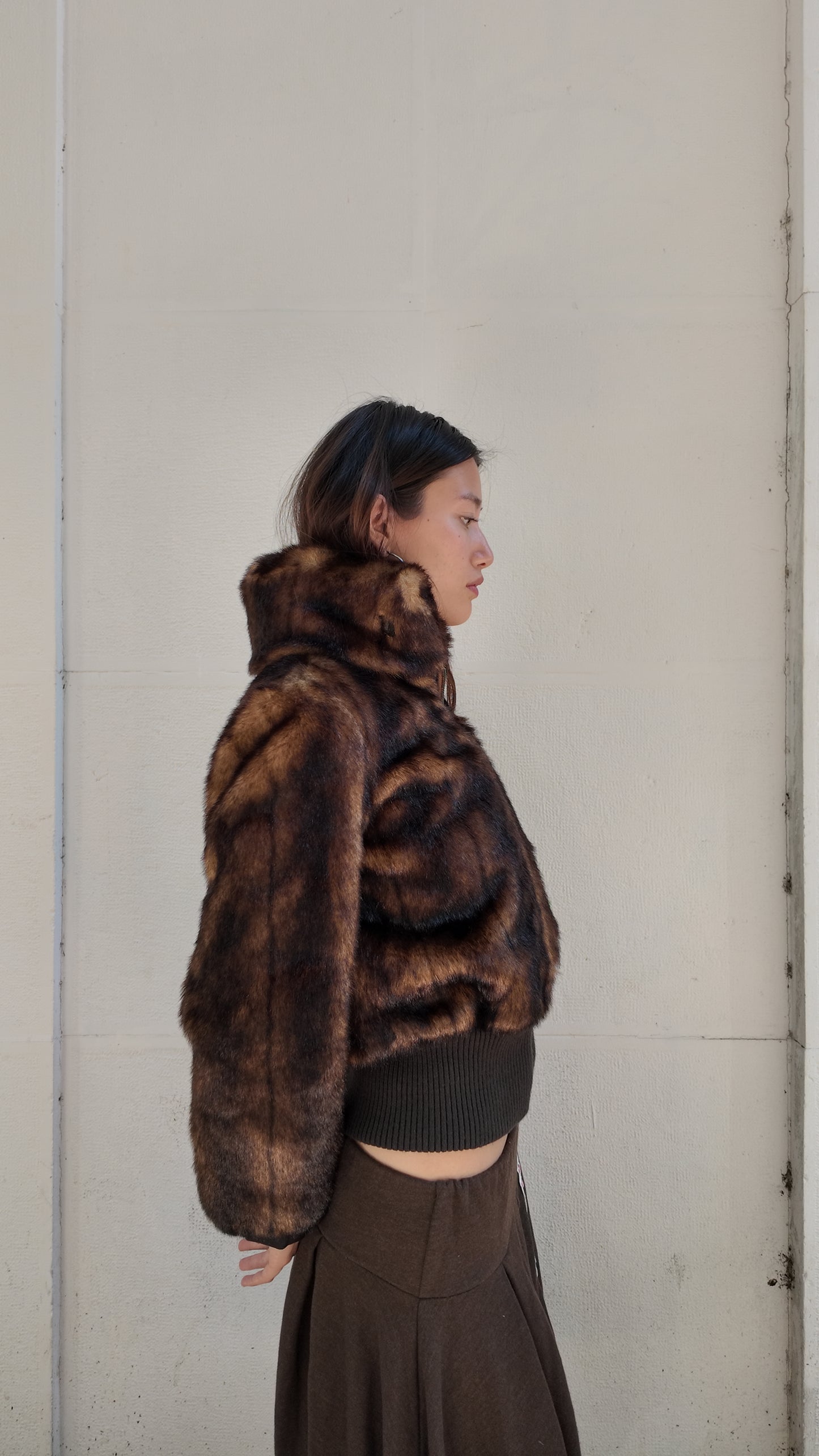 Faux fur jacket y2k size S