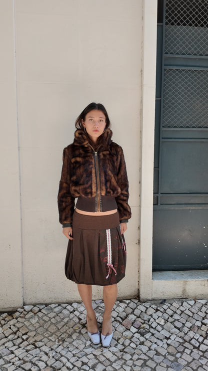 Faux fur jacket y2k size S