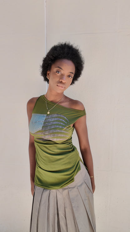 Perfect Y2K green top size S/M