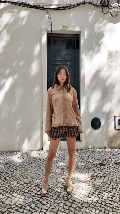 Plaid mini shorts size 36