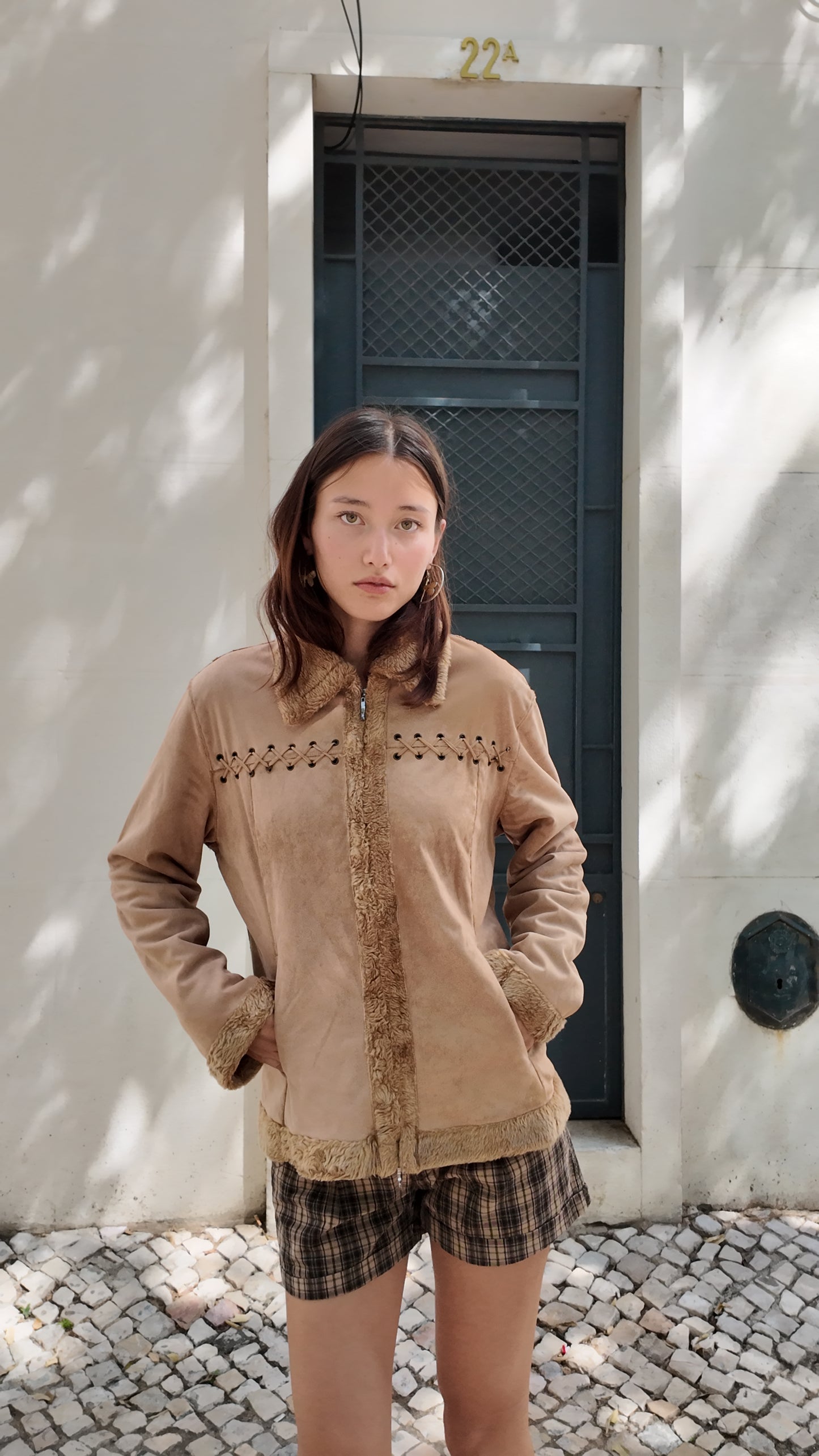 Perfect furr jacket with lace size L