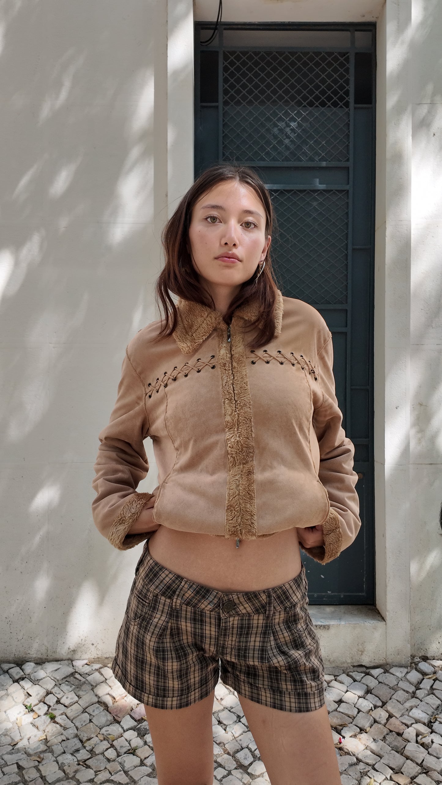 Perfect furr jacket with lace size L