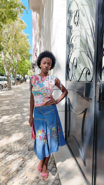 Adorable maxi flower skirt size 38