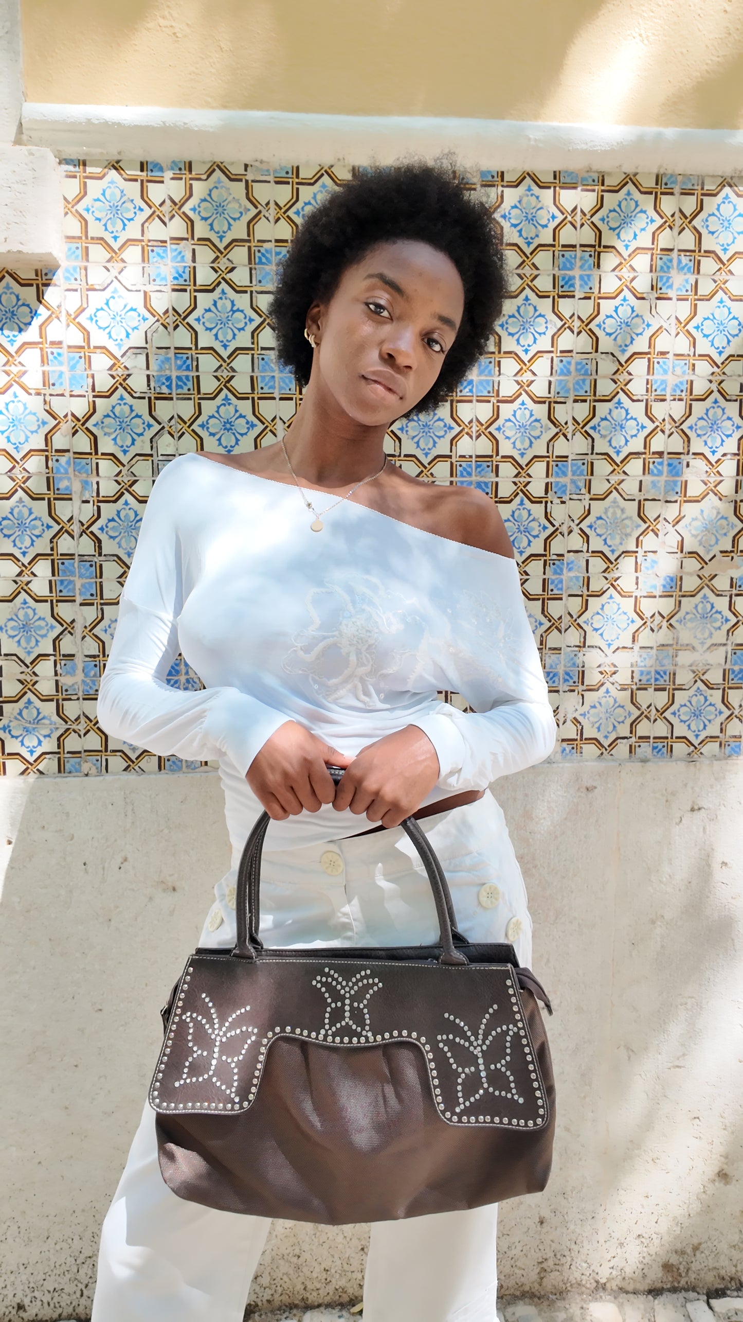 Long sleeve white top size M