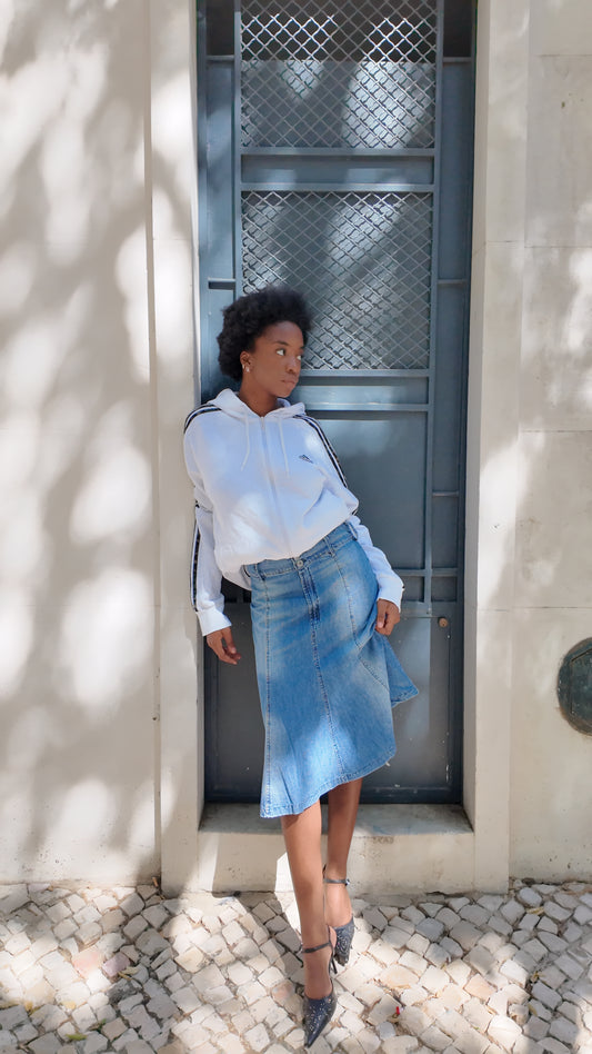 Adorable denim midi skirt size 36
