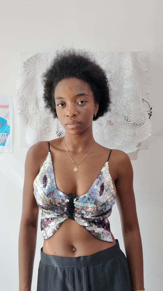 Butterfly vintage top size XS-M