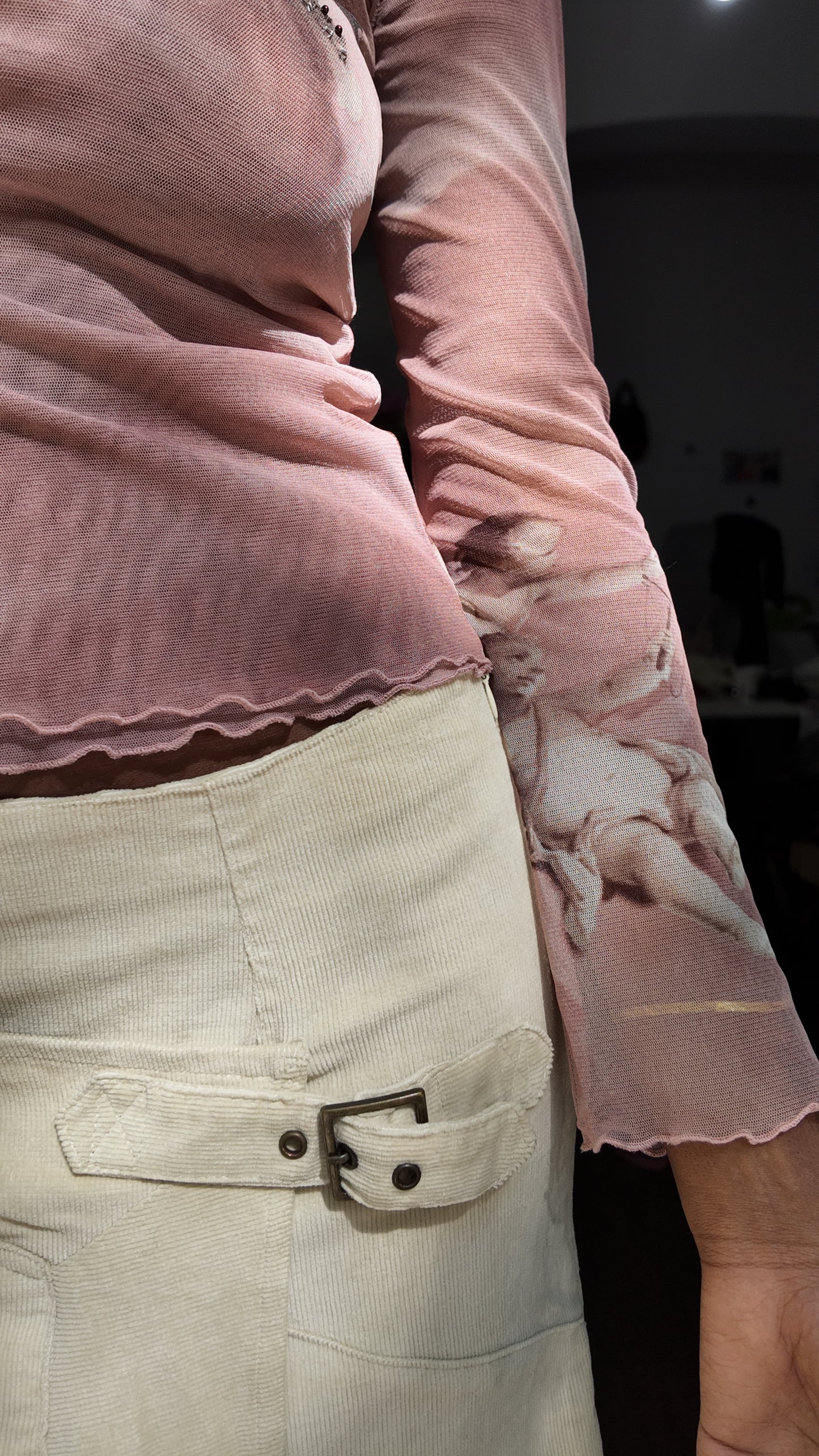 Perfect beige maxi skirt with small belt detail size M