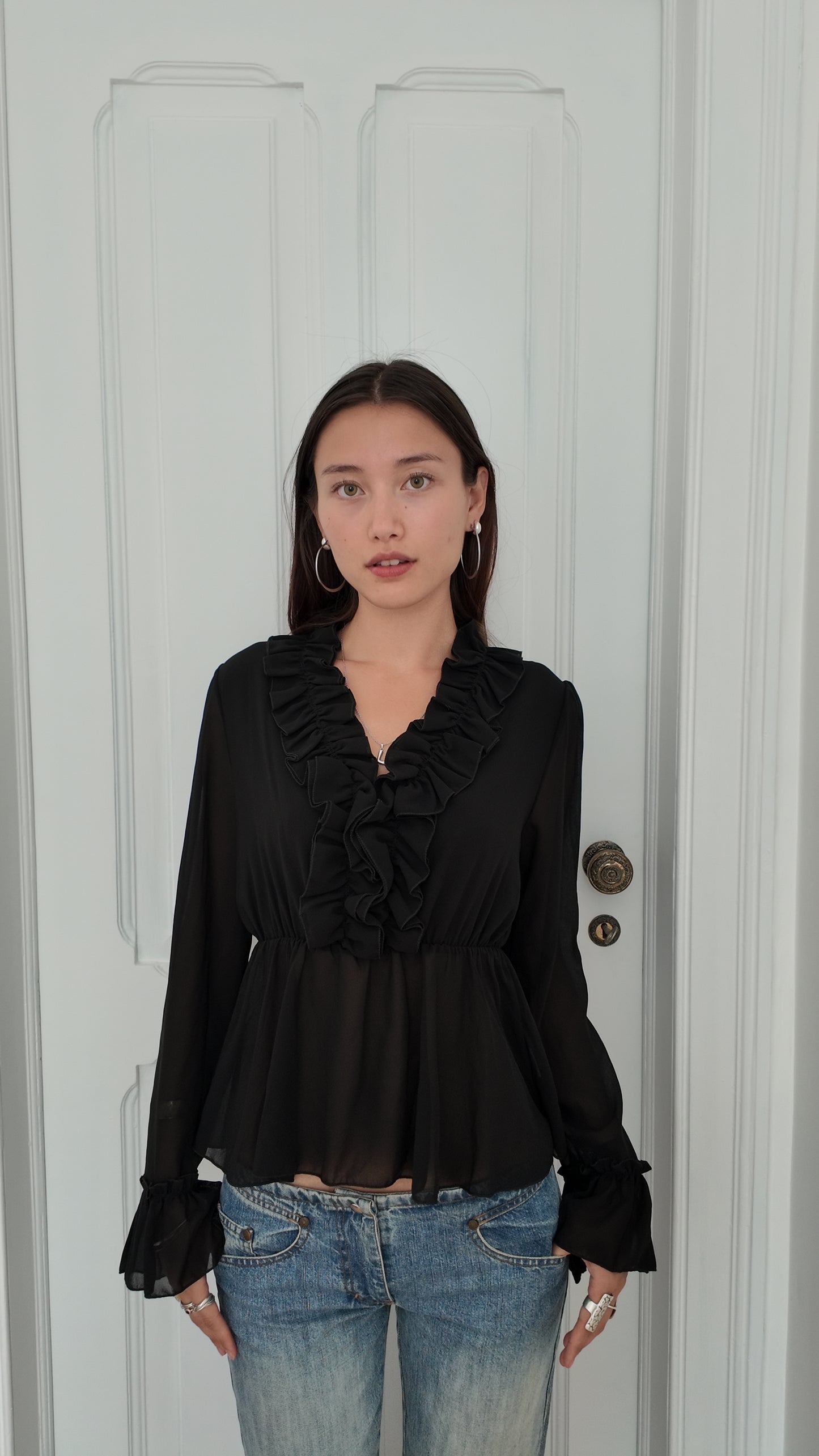 Beautiful flowy back blouse size S/M