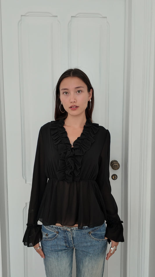 Beautiful flowy back blouse size S/M