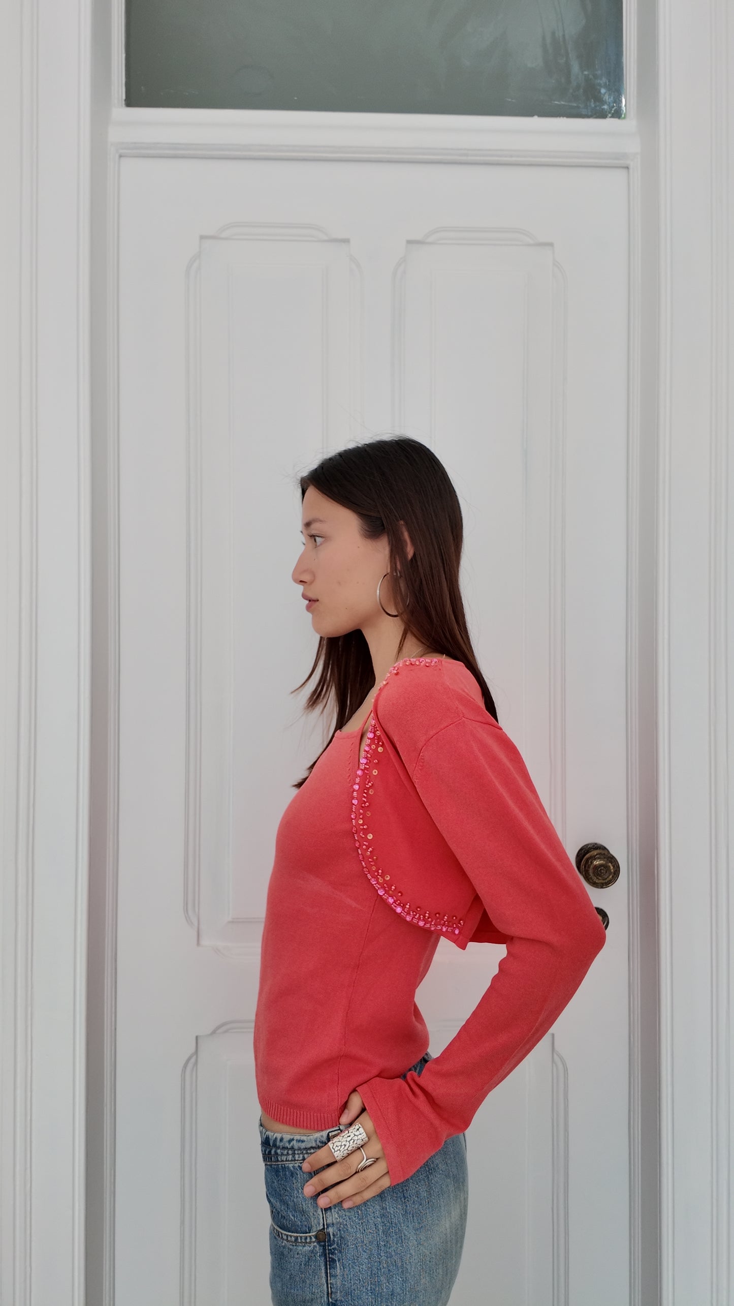 Adorable tank top and cardigan sleeve set size 36